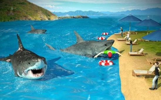鲨鱼捕猎手 人类 猎杀 狩猎 危险 无比 鱼类 海里 霸主 猎手 鲨鱼 手机游戏  第1张