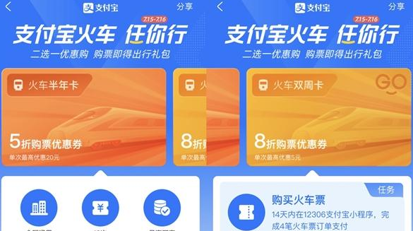 支付宝火车任你行怎么收费 购票 出行 车票 软件园 全国通 火车票 限量 小程序 周卡 支付宝 新闻资讯  第1张
