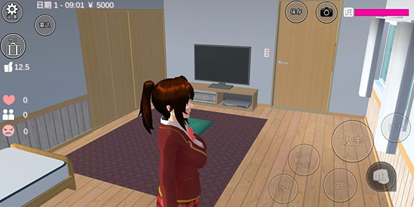 樱花校园模拟器婴儿车小宝宝版 女生 趣味 人物 摇杆 有趣的游戏 小宝宝 小宝 模拟器 樱花 模拟 手机游戏  第1张