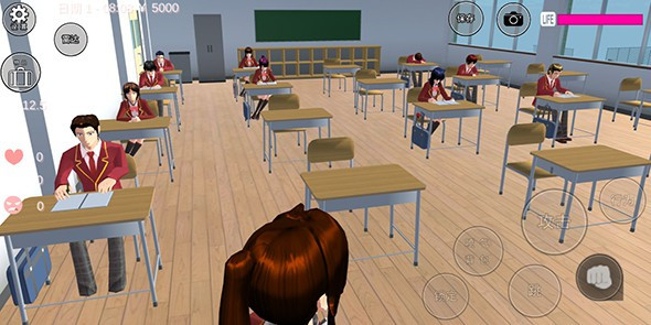 樱花校园模拟器面具版 地点 人物 食物 摇杆 次元 冒险 模拟器 面具 樱花 模拟 手机游戏  第1张