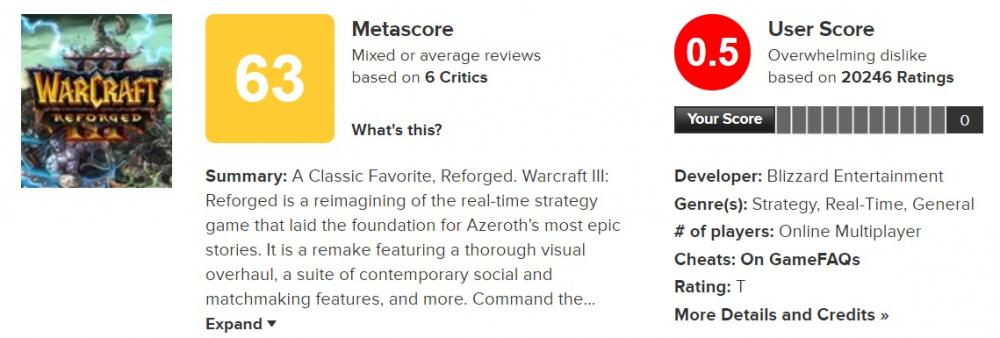 《魔兽争霸3：重制版》外包团队：评分这么低我们也很难过！ edd 慷慨 工作室 Metacritic 一开始 合作 cri emo 暴雪 魔兽争霸 魔兽 魔兽争霸3 新闻资讯  第1张