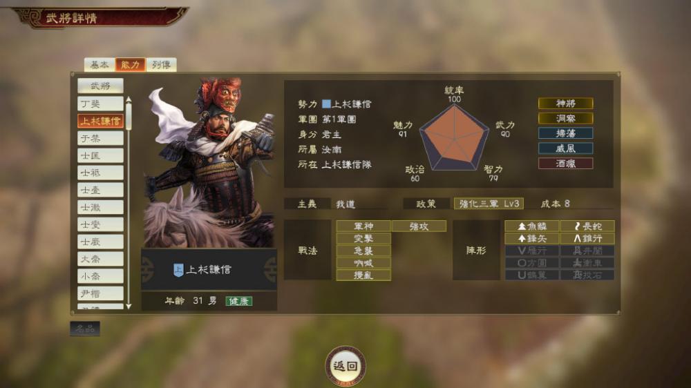 《三国志14》6名追加武将介绍 信长之野望乱入 统帅 武勇 光荣 苍狼与白鹿 水浒 水浒传 武田信玄 上杉谦信 毛利元就 井伊直虎 三国 三国志14 三国志 三国志1 信长之野望 野望 信长 新闻资讯  第3张