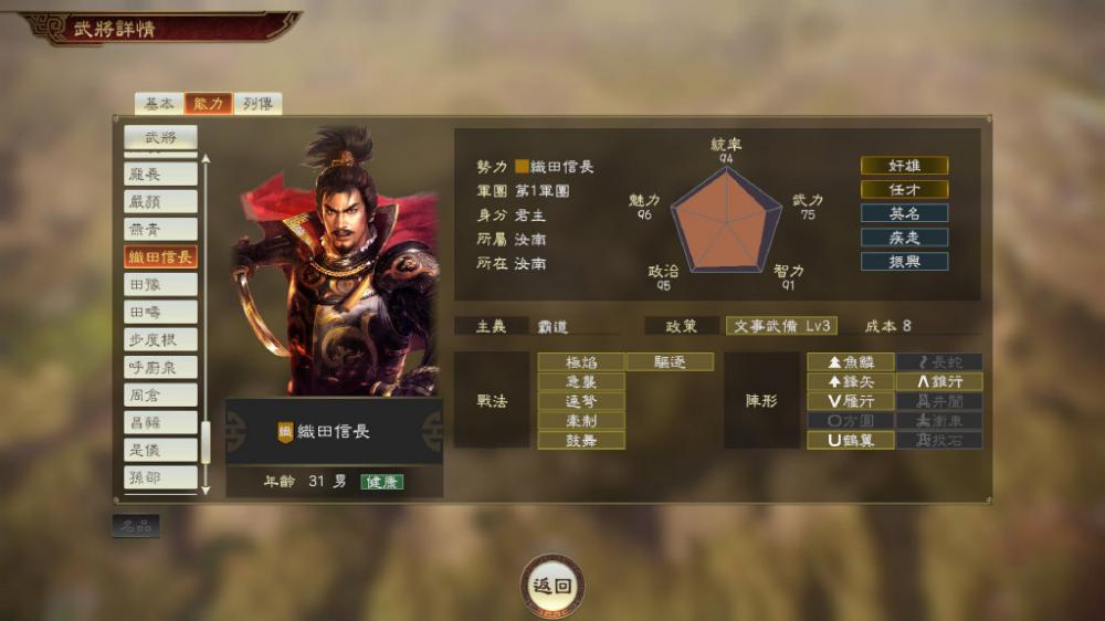 《三国志14》6名追加武将介绍 信长之野望乱入 统帅 武勇 光荣 苍狼与白鹿 水浒 水浒传 武田信玄 上杉谦信 毛利元就 井伊直虎 三国 三国志14 三国志 三国志1 信长之野望 野望 信长 新闻资讯  第7张