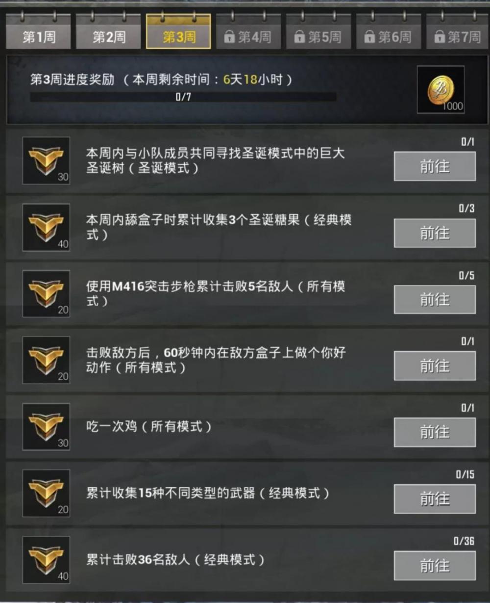 绝地求生刺激战场S5每周挑战第三周任务解读：圣诞树下你和我一起收糖果 两人 开心 开黑 三十六 盒子 刺激战场 激战 收集 雪地 击败 糖果 圣诞树 圣诞 新闻资讯  第1张