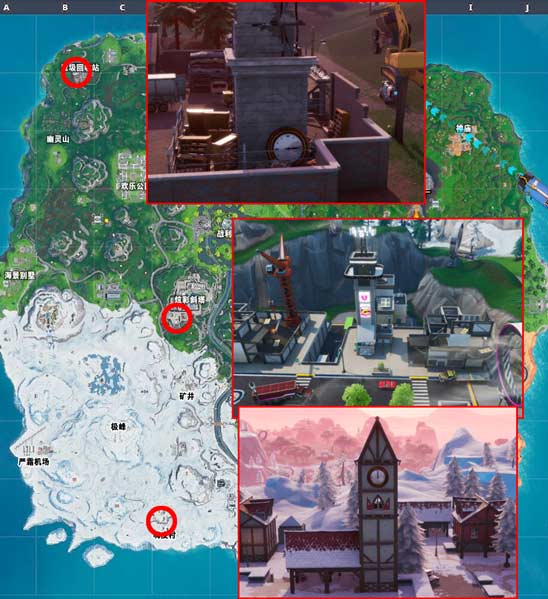 堡垒之夜钟表在哪里？3个钟表位置汇总 收集 神庙 上位 奇特 领域 地点 嗨皮 第九 垃圾 垃圾回收 回收站 最高 solid 汇总 堡垒 堡垒之夜 钟表 新闻资讯  第2张