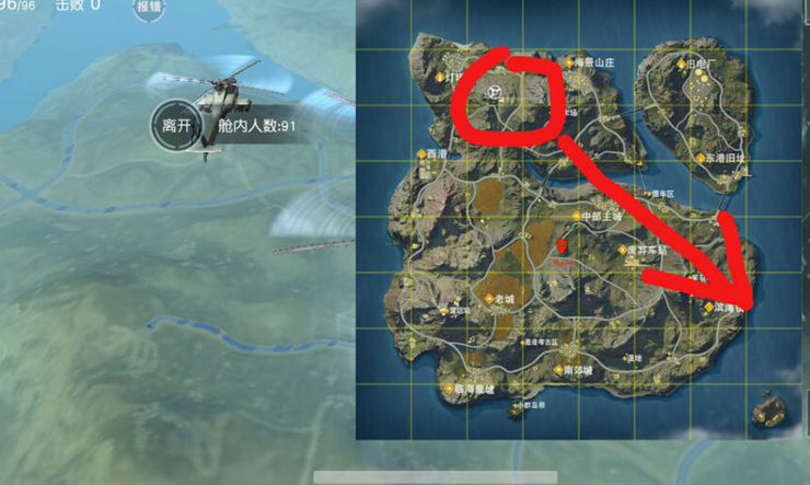 荒野行动如何选择跳伞位置？荒野行动跳伞位置攻略！ 看图 没人 起飞 人物 红色 习信 滑翔 动视 开局 开飞机 蝙蝠 淘汰 降落伞 房子 飞机 跳伞 行动 荒野 荒野行动 新闻资讯  第1张