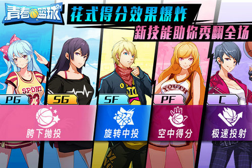 《青春篮球》新技能助你秀翻全场 比赛 得分 进攻 姿势 旋转 动作 中投 前锋 青春篮球 投篮 新闻资讯  第1张