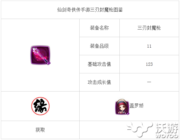 百科全书 《仙剑奇侠传》三刃封魔枪装备介绍 剑三 剑装 长卿 仙剑奇侠传手游 魔枪 封魔 仙剑奇侠传 奇侠 仙剑奇侠 仙剑 新闻资讯 第1张 百科全书 《仙剑奇侠传》三刃封魔枪装备介绍 剑三 剑装 长卿 仙剑奇侠传手游 魔枪 封魔 仙剑奇侠传 奇侠 仙剑奇侠 仙剑 新闻资讯 第1张
