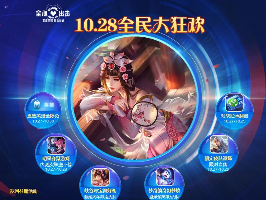 王者荣耀：10月28日狂欢盛典开启！周年庆活动指南 王者荣耀 抽奖 周年庆 点券 狂欢 蛋糕 头像 永久 周年 10月28 新闻资讯  第1张