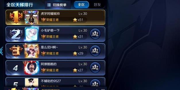 王者荣耀：S10赛季不到一个月, 虎牙阿耀摘下全网首颗荣耀51星 快打 一个月 段位 首位 天美 荣耀王者 爆料 虎牙 主播 王者荣耀 新闻资讯  第2张