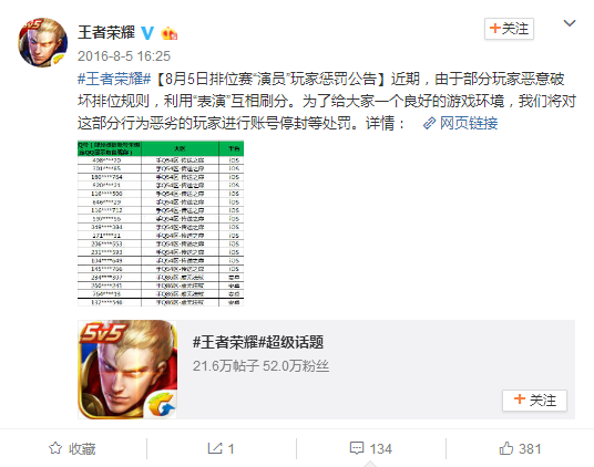 涉嫌王者荣耀五排演星 触手TV寂然等众多主播被封号 r2 edit ueditor ued rat uper 封号 触手 王者荣耀 主播 新闻资讯  第6张