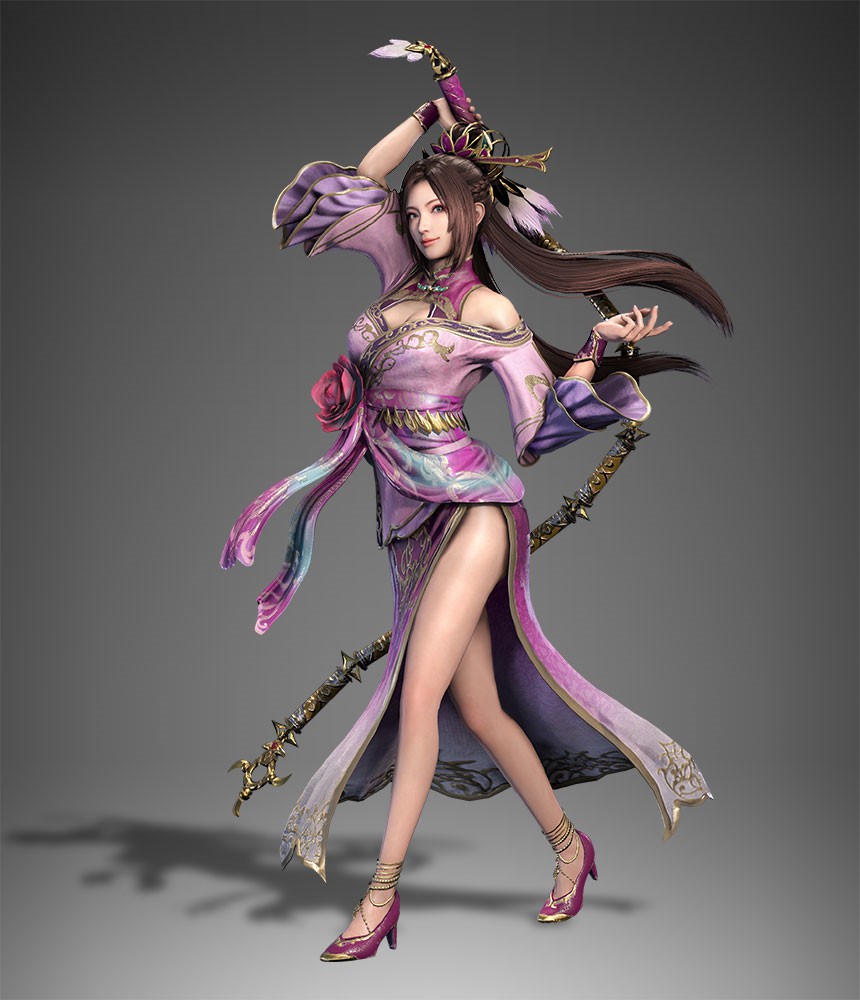 《真三国无双8》貂蝉人设细节 若隐若现的长腿真是诱人！  新闻资讯  第2张