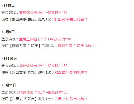 王者荣耀8月8日更新 还有这些活动不容错过！ 李白 刘邦 礼包 张良 刺客 战士 铭文 刺客联盟 兰陵王 联盟 新闻资讯  第1张