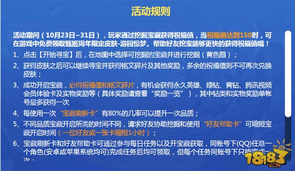 王者荣耀祝福值怎么获得？ 轻松达成150攻略 惊梦 10月23 小伙伴 挖宝 峡谷 寻宝 松达 新卡 王者荣耀 宝藏 新闻资讯  第2张