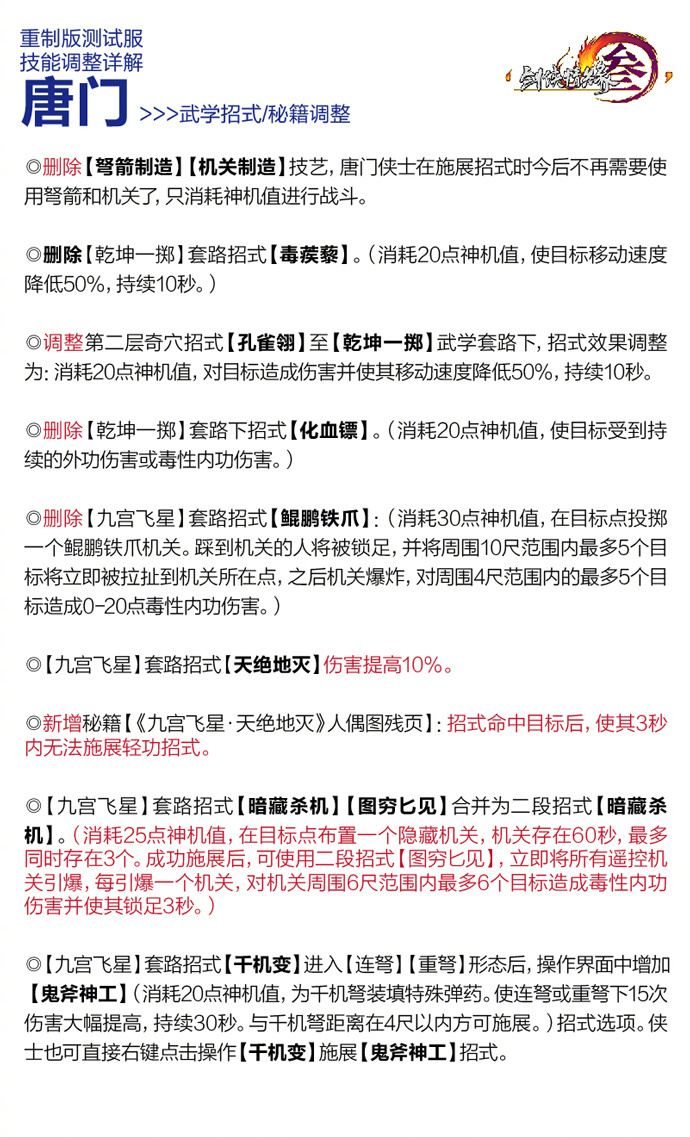 剑网3重制版全门派武学调整曝光 丐帮降龙掌新增乘龙戏水 武功 深入 曝光 降龙 丐帮 乘龙 戏水 门派 剑网 剑网3 新闻资讯  第4张