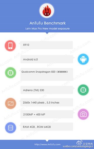 乐视新机乐Max Pro原型跑分破13万 天上 曝光 处理器 安兔兔 智能手机 蓄势待发 2月14 12月14 原型 跑分 新闻资讯 第1张 乐视新机乐Max Pro原型跑分破13万 天上 曝光 处理器 安兔兔 智能手机 蓄势待发 2月14 12月14 原型 跑分 新闻资讯 第1张