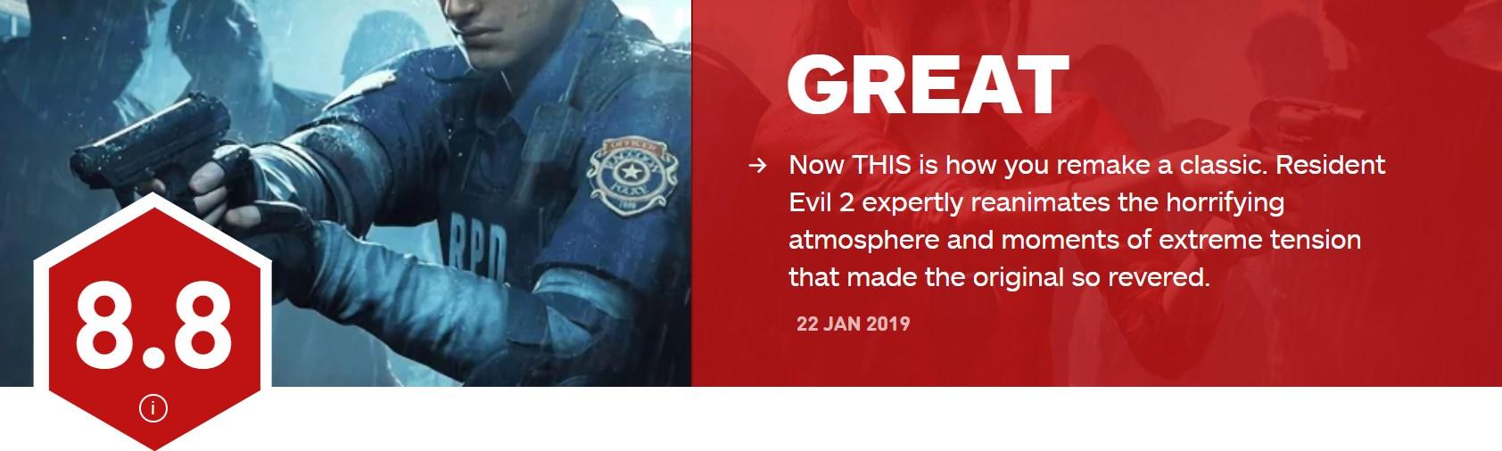 2019年必玩游戏！《生化危机2：重制版》IGN 8.8分经典重制的标杆 回归 媒体 玩游戏 game gamer ar 生化危机2 生化危机 危机 生化 新闻资讯  第1张