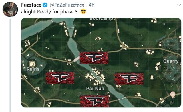 绝地求生：FaZe Fuzzface 雨林图中的派南被我们承包了 昨日 开战 比赛 被我 fuz faze face 雨林 新闻资讯  第1张