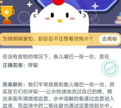 在没有食物的情况下鱼儿嘴巴一张一合是在干什么？ 观察 表面 支付宝 软件园 生活方式 庄园 蚂蚁庄园 食物 嘴巴 鱼儿 新闻资讯  第2张