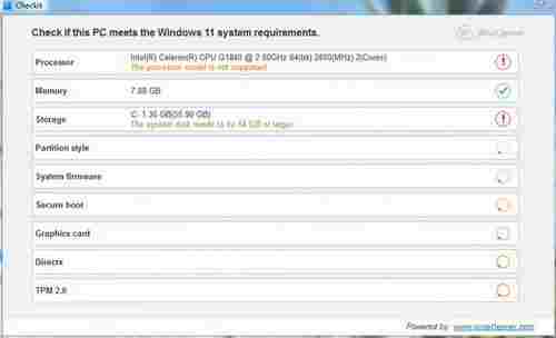 Checkit绿色版(Windows 11检测工具) O 开源软件 PC 计算机 2 ki Windows heck 11 电脑 软件下载  第1张