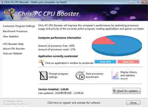 Chris PC CPU Booster(CPU优化软件) in 运行内存 RAM on Chris PC PC Booster 应用软件 计算机 CPU 软件下载  第1张