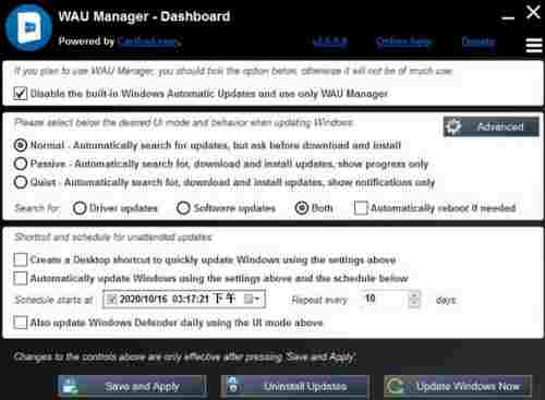 WAU Manager(更新管理工具) 2 10 精简 on Windows Window in Manager WAU U 软件下载  第1张
