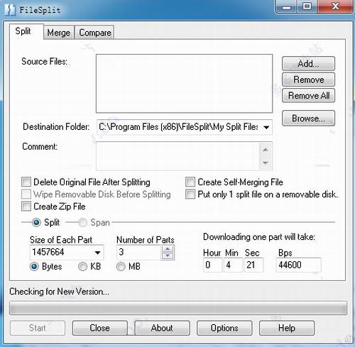 FileSplit(文件分割合并工具) 批处理文件 合并 汉化版 汉化 in 2 lit File on 文件 软件下载  第1张