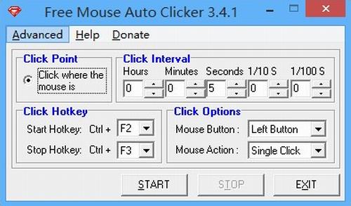 Free Mouse Auto Clicker(鼠标自动点击软件) Free to ous Mouse on strong 10 11 鼠标 2 软件下载  第1张