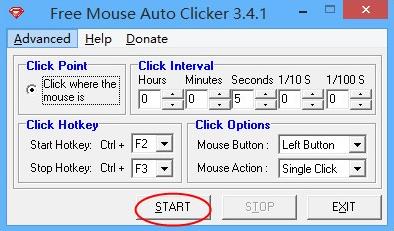 Free Mouse Auto Clicker(鼠标自动点击软件) Free to ous Mouse on strong 10 11 鼠标 2 软件下载  第5张