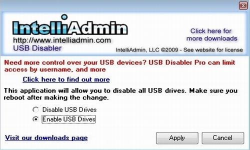 USB Disabler(USB接口启用禁用工具) 电脑 sab sable abl 2 计算机 strong on USB U 软件下载  第1张