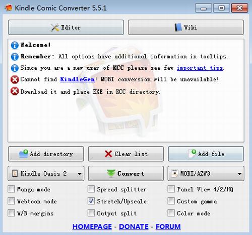Kindle Comic Converter(漫画转换EPUB工具) 电子书 Comic 漫画 ver Convert strong 文件 Kindle in on 软件下载  第1张