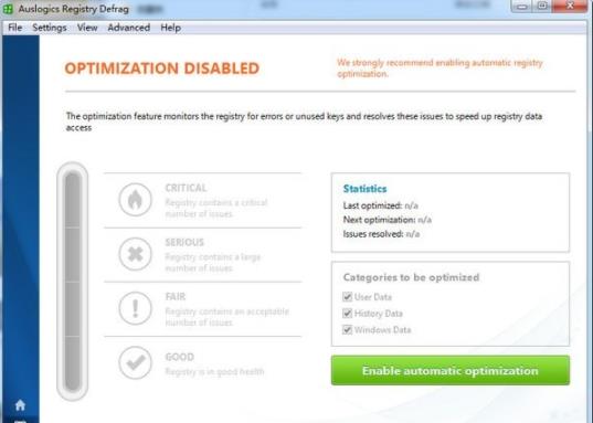 auslogics registry defrag(注册表整理工具) on strong usl logic fr slo cs 2 文件 注册表 软件下载  第1张