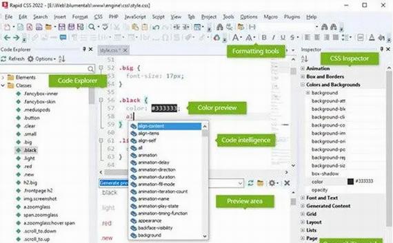 rapid css 2022(CSS代码编辑软件) Web cs rapid 浏览器 css HTML FTP strong on 2 软件下载  第1张