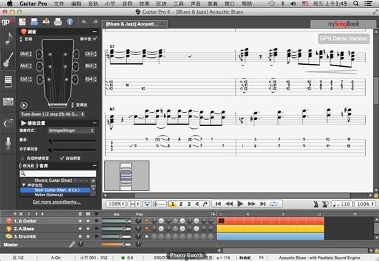 Guitar Pro8 for mac(音乐制作软件) for 音乐 ar G ui Guitar Pro 2 strong on 软件下载  第1张