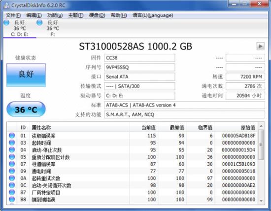 crystaldiskinfo免安装版(硬盘信息检测工具) Disk in on 电脑硬盘 strong 电脑 nfo isk 2 硬盘 软件下载  第1张