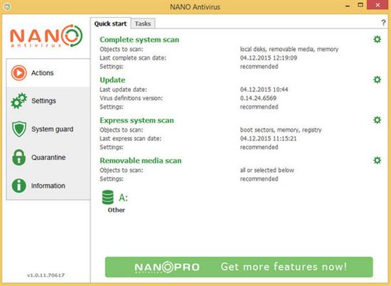 NANO AntiVirus(杀毒软件) in Virus 杀毒 NANO O Ant rus strong on 2 软件下载  第1张
