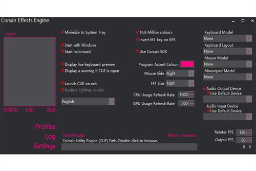 Corsair Effects Engine(海盗船键盘灯光设置软件)截图1